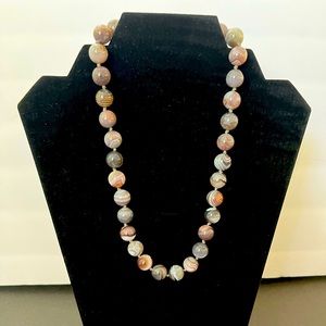 Natural Botswana Agate Bead Necklace